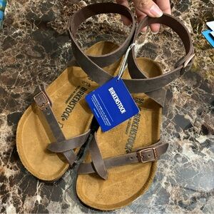 Birkenstock Women’s Yara Habana Oiled Leather Ankle Strap